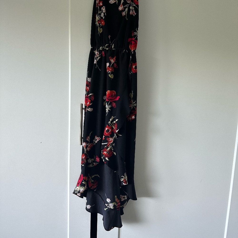 High Low Floral Print Dress